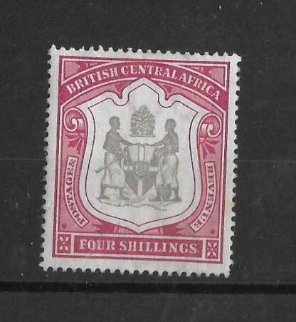 BCA/Nyasaland 1897 Four Shillings SG 50 u/mint