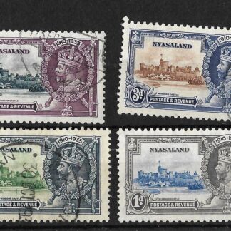 Nyasaland 1935 GV Silver Jubilee set SG 123/126 used