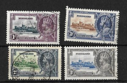 Nyasaland 1935 GV Silver Jubilee set SG 123/126 used