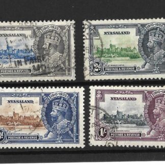 Nyasaland 1935 GV Silver Jubilee set SG 123/126 used