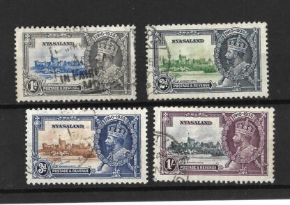 Nyasaland 1935 GV Silver Jubilee set SG 123/126 used