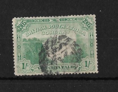 Rhodesia 1905 Victoria Falls One Shilling with Barred Oval 312 postmark