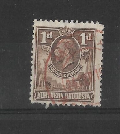 Northern Rhodesia 1926 GV with MPIKA in red (DC) postmark
