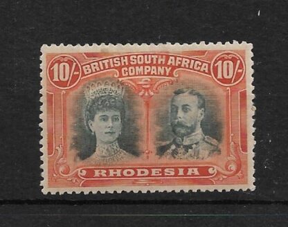 Rhodesia Double Head Ten Shillings SG 164 mint
