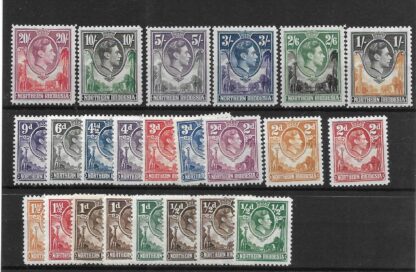 Northern Rhodesia 1938 GVI set SG 25-45 unmounted mint