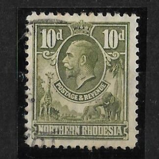 Northern Rhodesia 1925 GV Ten Pence SG 9 used