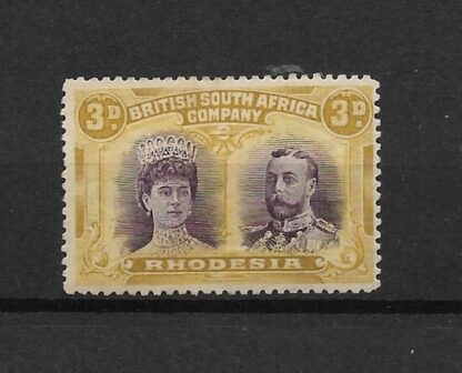 Rhodesia Double Head Three Pence SG 137 mint