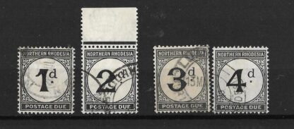 Northern Rhodesia 1929 Postage Dues set SG D1/D4 used