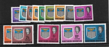 Northern Rhodesia 1963 QEII set SG 75/88 unmounted mint