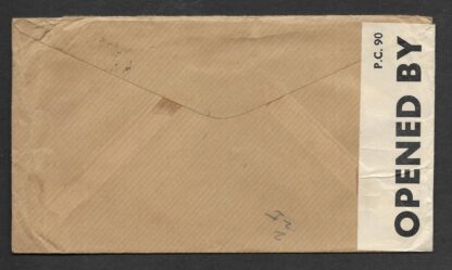 Northern Rhodesia 1944 WWII Censored mail from Angola via North Rhodesia to Canada - Image 2