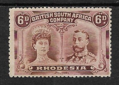 Rhodesia Double Head Six Pence RSC D mint
