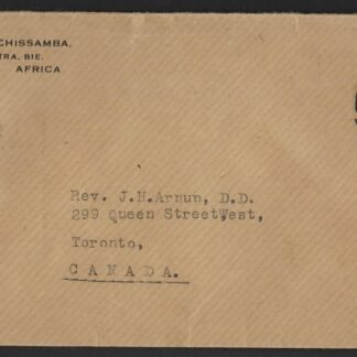 Northern Rhodesia 1944 WWII Censored mail from Angola via North Rhodesia to Canada