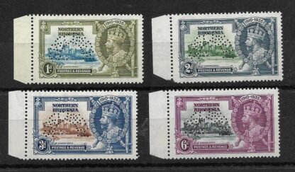 Northern Rhodesia 1935 GV Silver Jubilee SPECIMEN set SG 18/21s mint