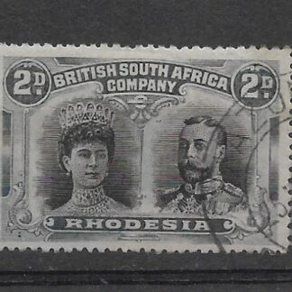 Rhodesia Double Head Two Pence with MAZUNGA (DC) postmark