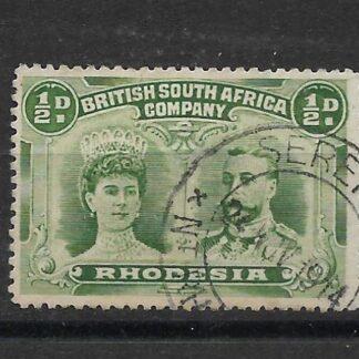 Rhodesia Double Head HalfPenny with SERENJE (DC) postmark