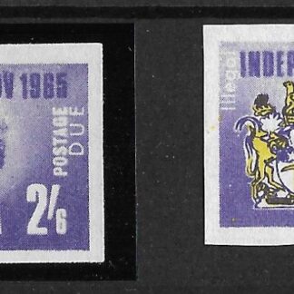 Rhodesia 1966 Independence two Imperf Printers Proof one without colour SG 358 u/mint