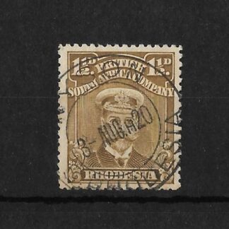 Rhodesia Admiral One and a HalfPence with NYSON H before 2dy (DC) postmark