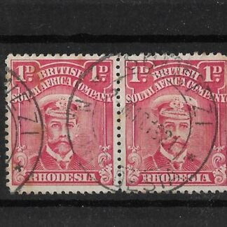Rhodesia Admiral One Penny pair with SOLWEZI (DC) postmark