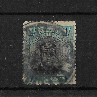Rhodesia Admiral Die IIIB One Shilling with MARSHBROOK bag seal postmark