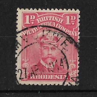 Rhodesia Admiral One Penny with UMVUKWE (DC) postmark