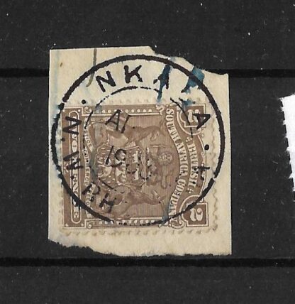Rhodesia 1898 Two Pence with NKALA in blue (DC) postmark