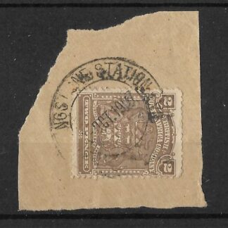 Rhodesia 1898 Two Pence with LIVINGSTONE STATION (DC) postmark
