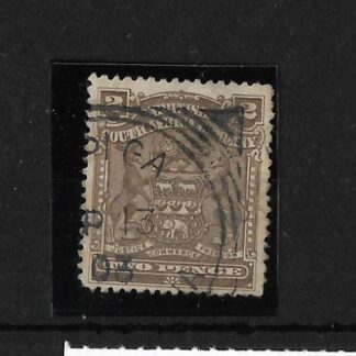 Rhodesia 1898 Two Pence with MPIGA (Square Circle) postmark