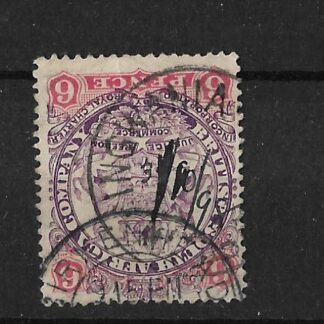 Rhodesia 1897 Six Pence with INGWANIA manuscript date (SC) postmark