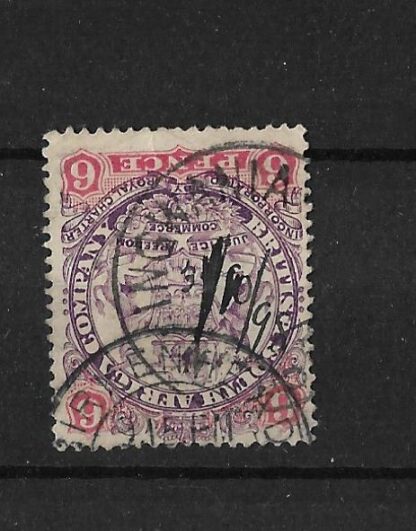 Rhodesia 1897 Six Pence with INGWANIA manuscript date (SC) postmark