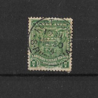 Rhodesia 1898 HalfPenny with FORT USHER Single digit for year (SC) postmark