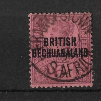 Bechuanaland 1891 Six Pence with FRANCISTOWN S.AFRICA (SC) postmark