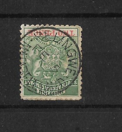 Rhodesia 1892 Two Pence with BELINGWE No Year (SC) postmark