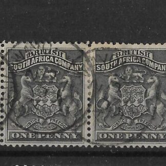 Rhodesia 1892 One Penny with GUBULAWAYO Code 2 in manuscript (SC) postmark