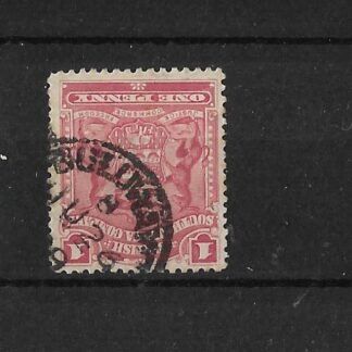 Rhodesia 1898 One Penny with BULUWAYO code 8 (SC) postmark