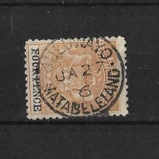 Rhodesia 1892 Four Pence with BULAWAYO (SC) postmark