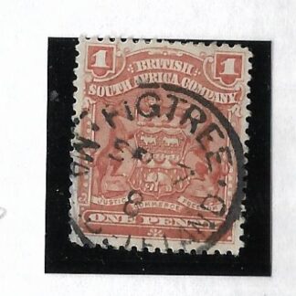 Rhodesia 1898 One Penny with FIGTREE (SC) postmark