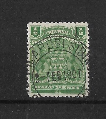Rhodesia 1898 HalfPenny with FILABUSI SIDING (DC) postmark