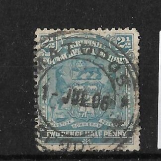 Rhodesia 1898 Two and a HalfPence with MATOPOS (TC) postmark
