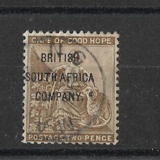 Rhodesia 1895 Cape Overprint Two Pence with MAFEKING (SC) postmark