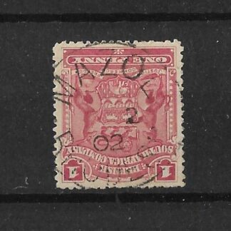 Rhodesia 1898 One Penny with MAZOE No Month Day (SC) postmark
