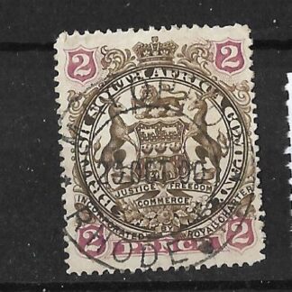 Rhodesia 1897 Two Pence with MATOPPOS (DC) postmark