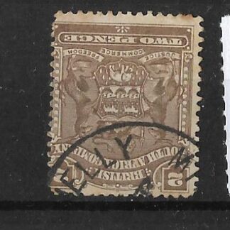 Rhodesia 1898 Two Pence with NELLY MINE (Skeleton) postmark