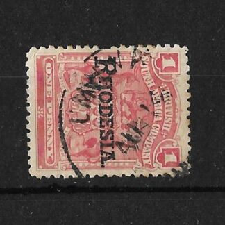 Rhodesia 1909 One Penny with UMVUMA Month Day (Skeleton) postmark