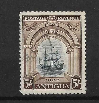 Antigua 1932 GV Tercentenary Five Shillings SG 90 fine used