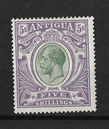 Antigua 1913 GV Five Shillings SG 51 mint