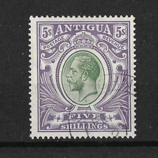 Antigua 1913 GV Five shillings SG 51 fine used