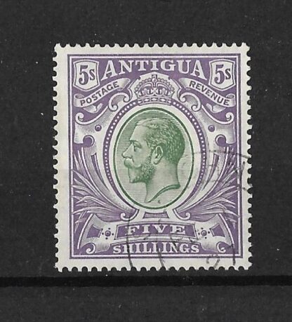 Antigua 1913 GV Five shillings SG 51 fine used