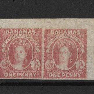 Bahamas 1859 QV One Penny corner pair SG 1 mint