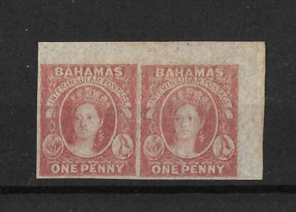 Bahamas 1859 QV One Penny corner pair SG 1 mint