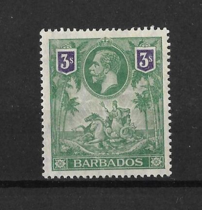 Barbados 1912 GV Three Shillings SG 180 mint